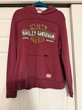 Harley-Davidson Burgundy Logo Pullover Hoodie